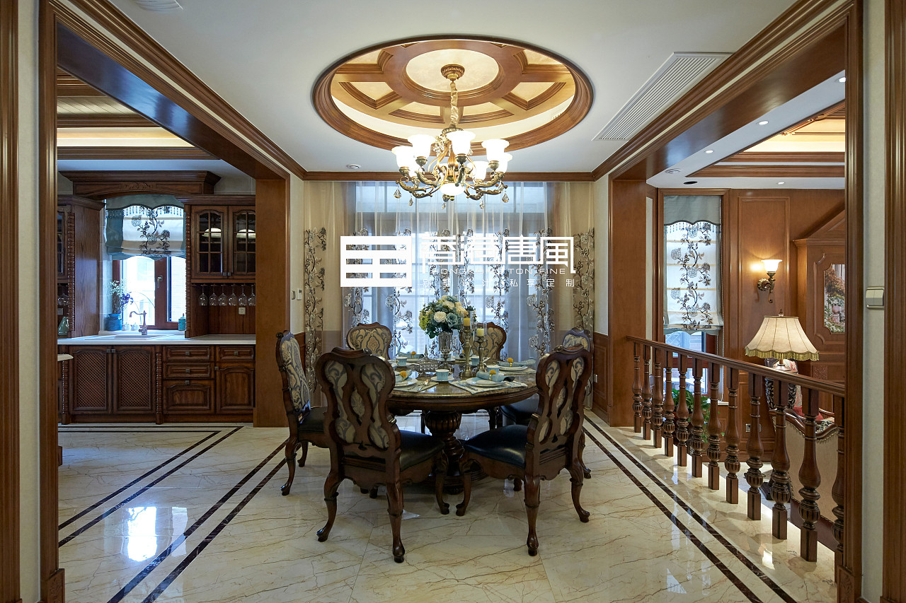 濟南中海鉑宮美式風格別墅裝修實景圖 | 香港唐風室內裝飾設計